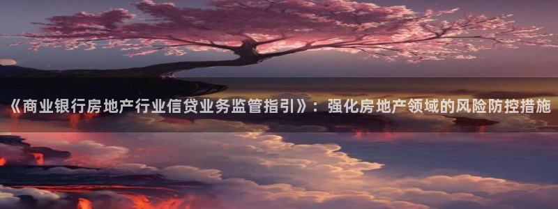 新宝5手机版：《商业银行房地产行业信贷业务监管指引》：强化房