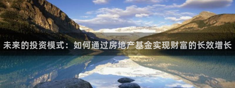 新宝5测速线路：未来的投资模式：如何通过房地产基金实现财富的