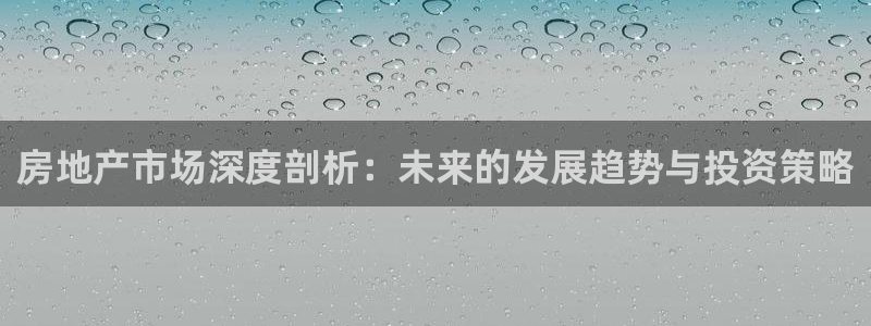 新宝5蒋7O667：房地产市场深度剖析：未来的发展趋势与投资