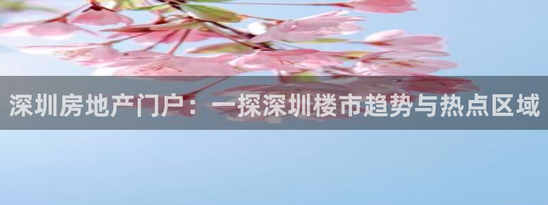 新宝5娱乐注：深圳房地产门户：一探深圳楼市趋势与热点区域