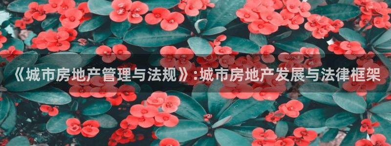 新宝5登录入口网址：《城市房地产管理与法规》:城市房地产发展