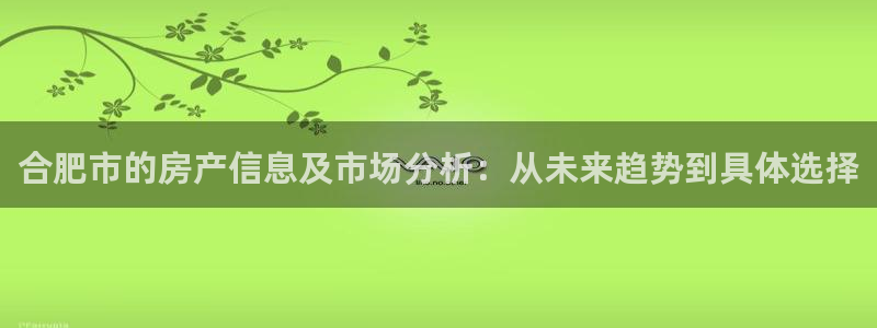 新宝5测速登陆：合肥市的房产信息及市场分析：从未来趋势到具体