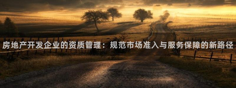 新宝5登录霸：房地产开发企业的资质管理：规范市场准入与服务保