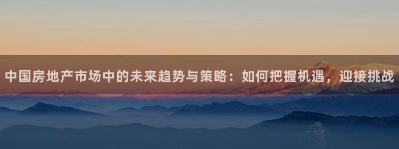 皇冠新宝5：中国房地产市场中的未来趋势与策略：如何把握机遇，