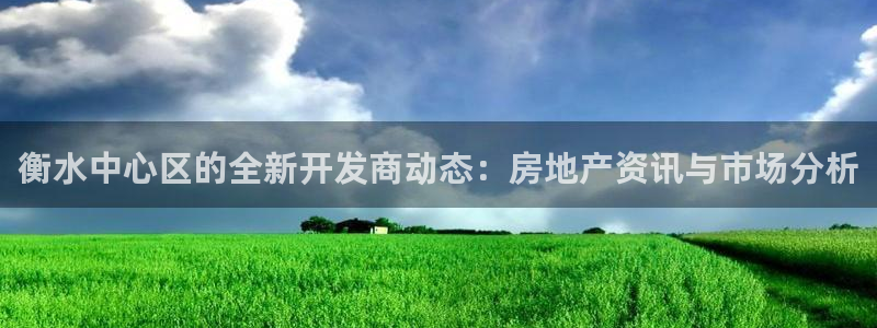 新宝5测：衡水中心区的全新开发商动态：房地产资讯与市场分析