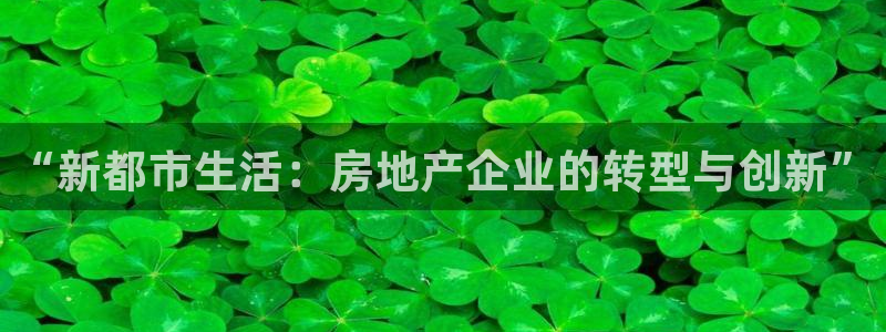 新宝5手机app：“新都市生活：房地产企业的转型与创新”