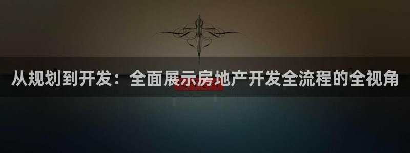 新宝5授权：从规划到开发：全面展示房地产开发全流程的全视角